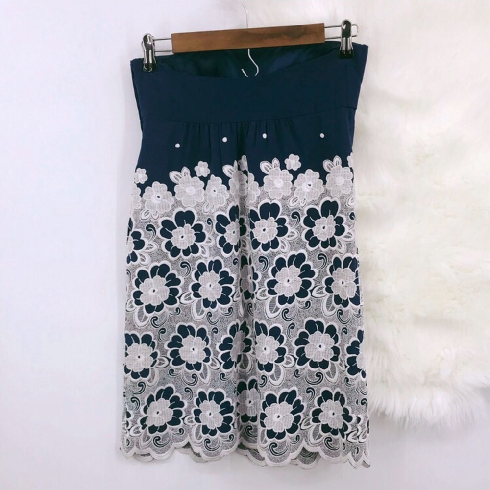 ✨HP✨ TIBI Floral Embroidered Lace Silk Dress 0 - Picture 7 of 9